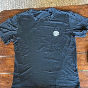 SHEIN Black Short Sleeve Tee Casual Essential Graphic Design Dracula Teeth Lips